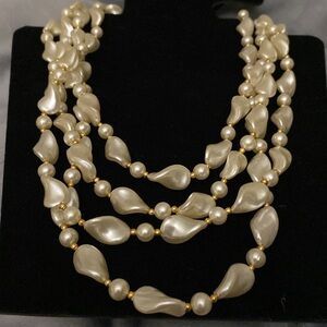 Vintage Hong Kong Faux Pearl Necklace
